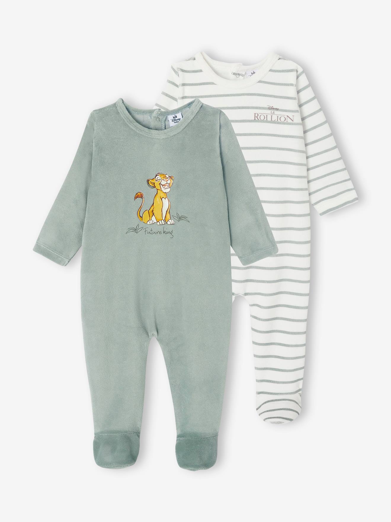 Set van 2 slaappakjes voor baby's Disney® De Leeuwenkoning saliegroen