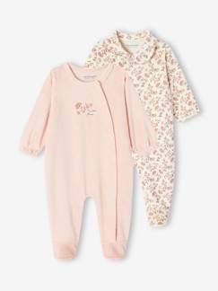 Baby-Set met fluwelen slaappakjes "petite fleur" meisjesbaby