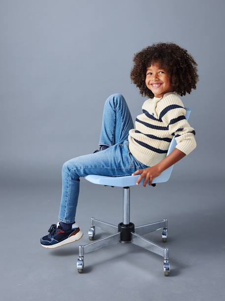 Slim fit jongensjeans Morphologik 'waterless' heupomtrek MEDIUM DENIM DONKERGRIJS+double stone+RUW DENIM+STONE - vertbaudet enfant 