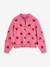 Jacquard vest met hartjes meisjes goudbeige+lila+oudroze - vertbaudet enfant 