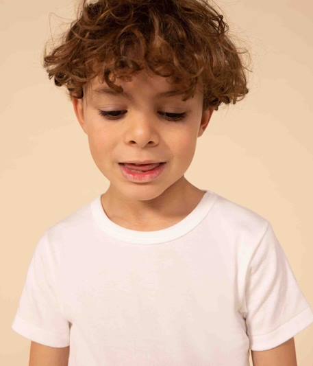 Set van 2 T-shirts met korte mouwen PETIT BATEAU wit - vertbaudet enfant 