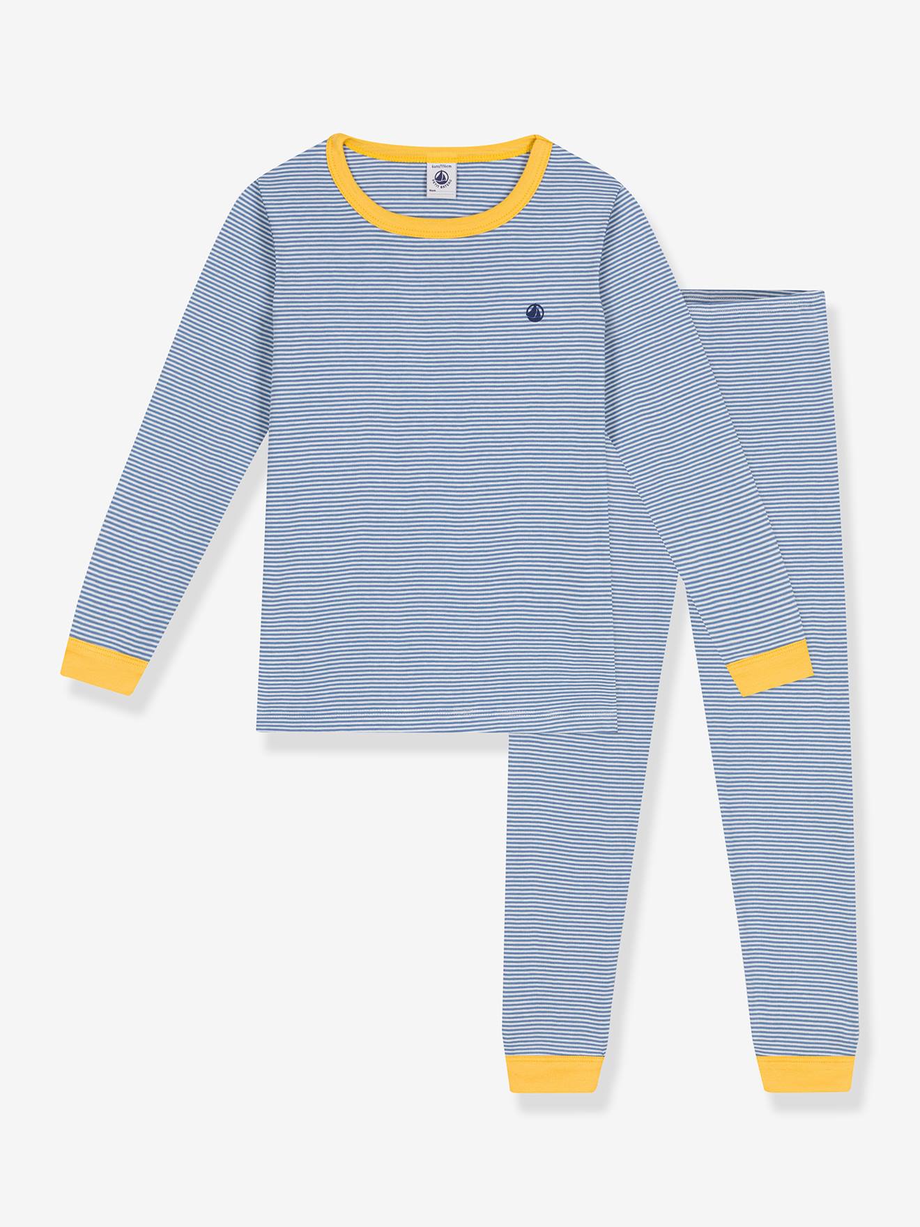 Gestreepte pyjama PETIT BATEAU blauw, gestreept