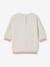 Jurk van fleece met siermotief baby gemêleerd beige+roze (poederkleur) - vertbaudet enfant 