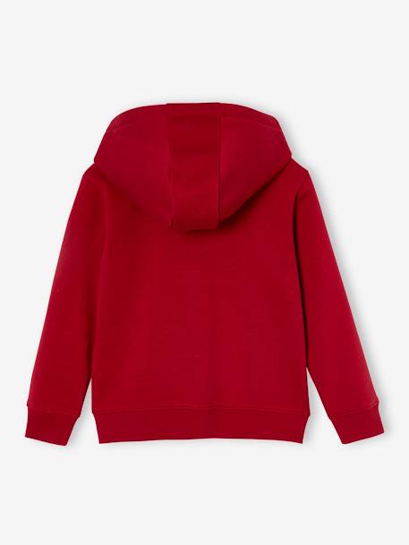 Jongenssweater met rits en capuchon Basics nachtblauw+rood - vertbaudet enfant 