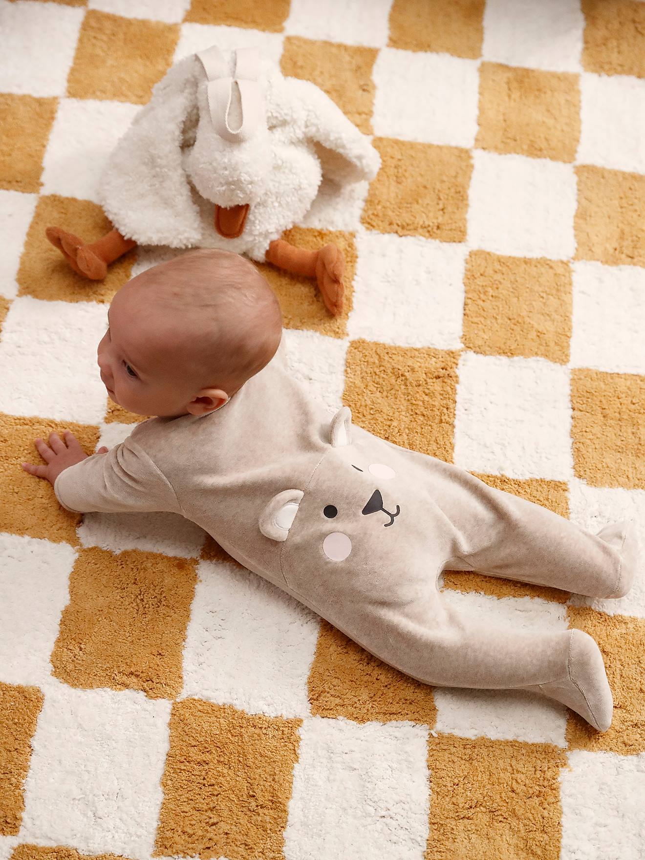 Fluwelen koala slaappakje baby gemêleerd beige afbeelding