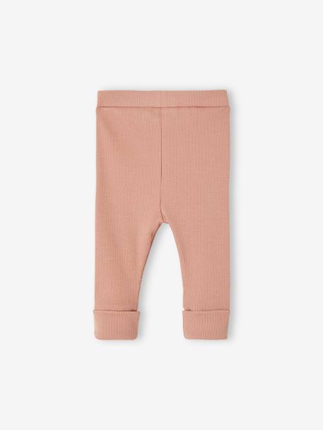 Lange legging voor baby's BASICS beige+cacao+marineblauw+rozen - vertbaudet enfant 