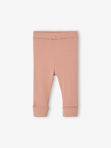Lange legging voor baby's BASICS beige+cacao+marineblauw+rozen - vertbaudet enfant 
