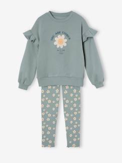 -Set voor meisjes sweater met ruches en legging