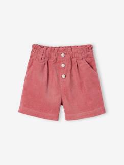 Meisje-Short-Fluwelen short met paperbag-vorm meisjes