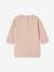 Jurk van fleece met siermotief baby gemêleerd beige+roze (poederkleur) - vertbaudet enfant 