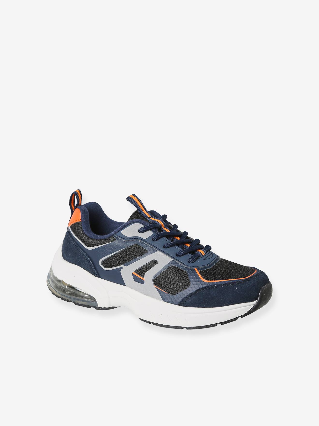 Elastische sneakers met dikke zool - veel blauw, Schoenen
