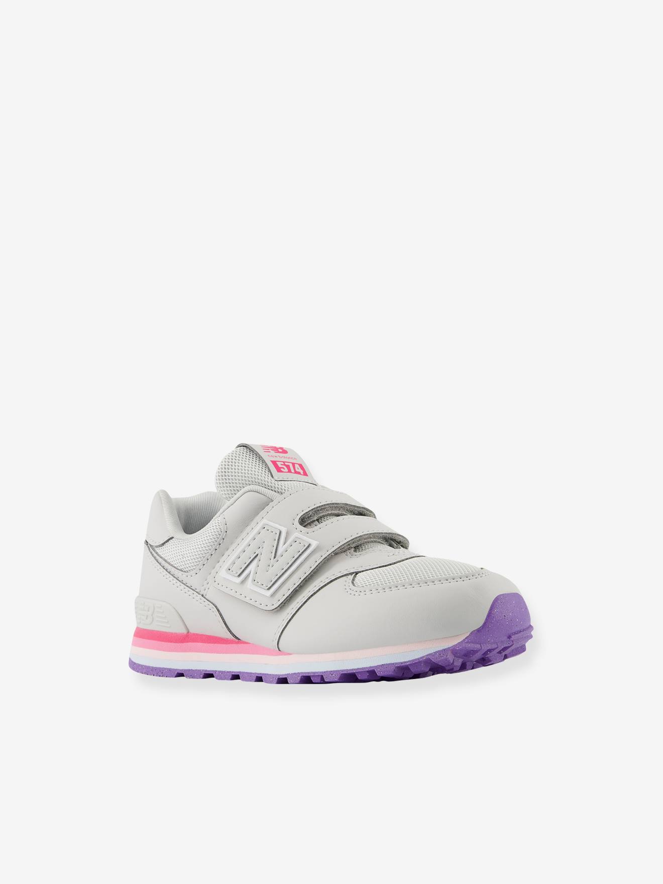 Kindersneakers met klittenband PV574KII NEW BALANCE® grijs