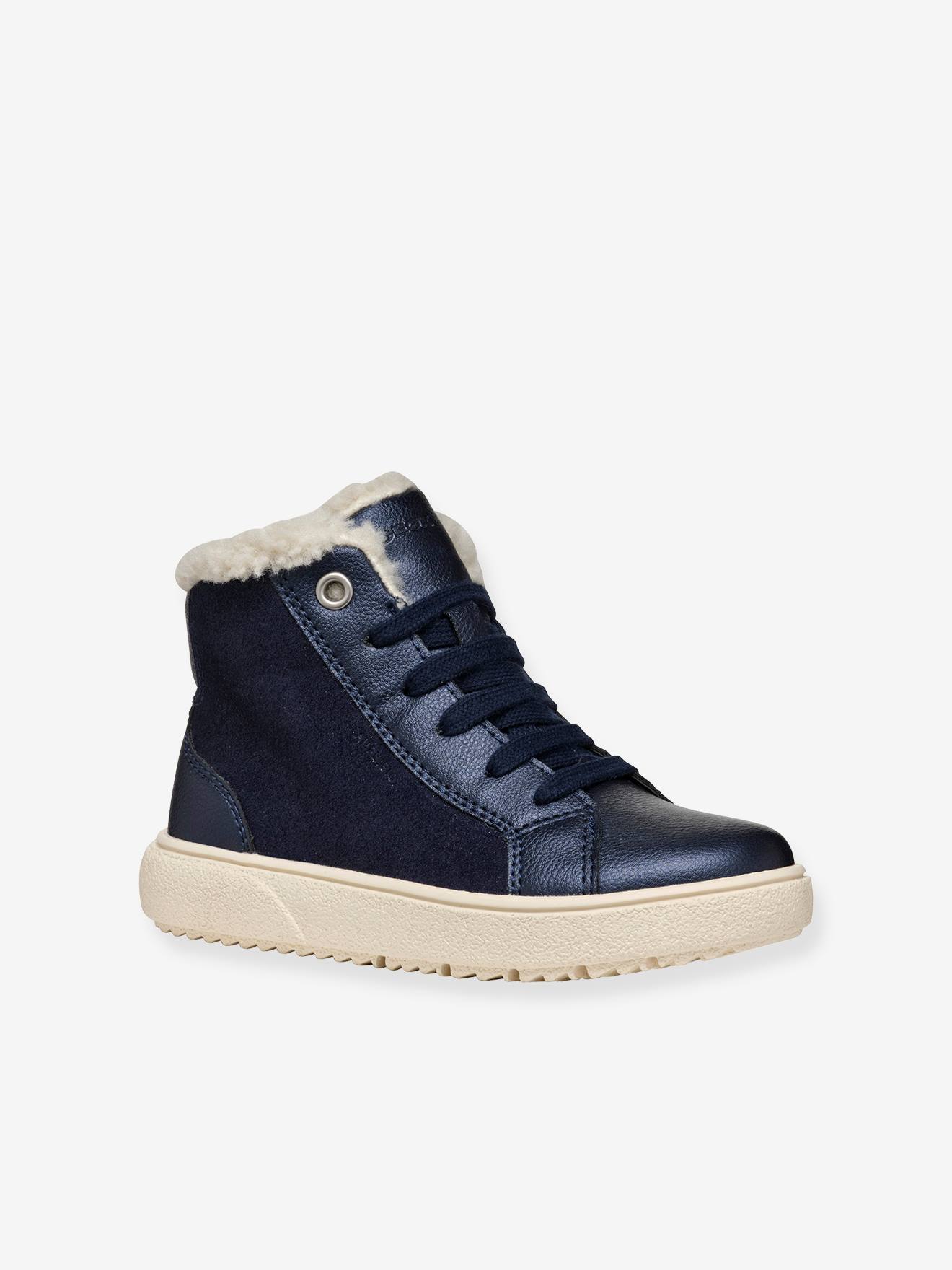 Hoge sneakers met voering J Theleven Girl GEOX® marineblauw