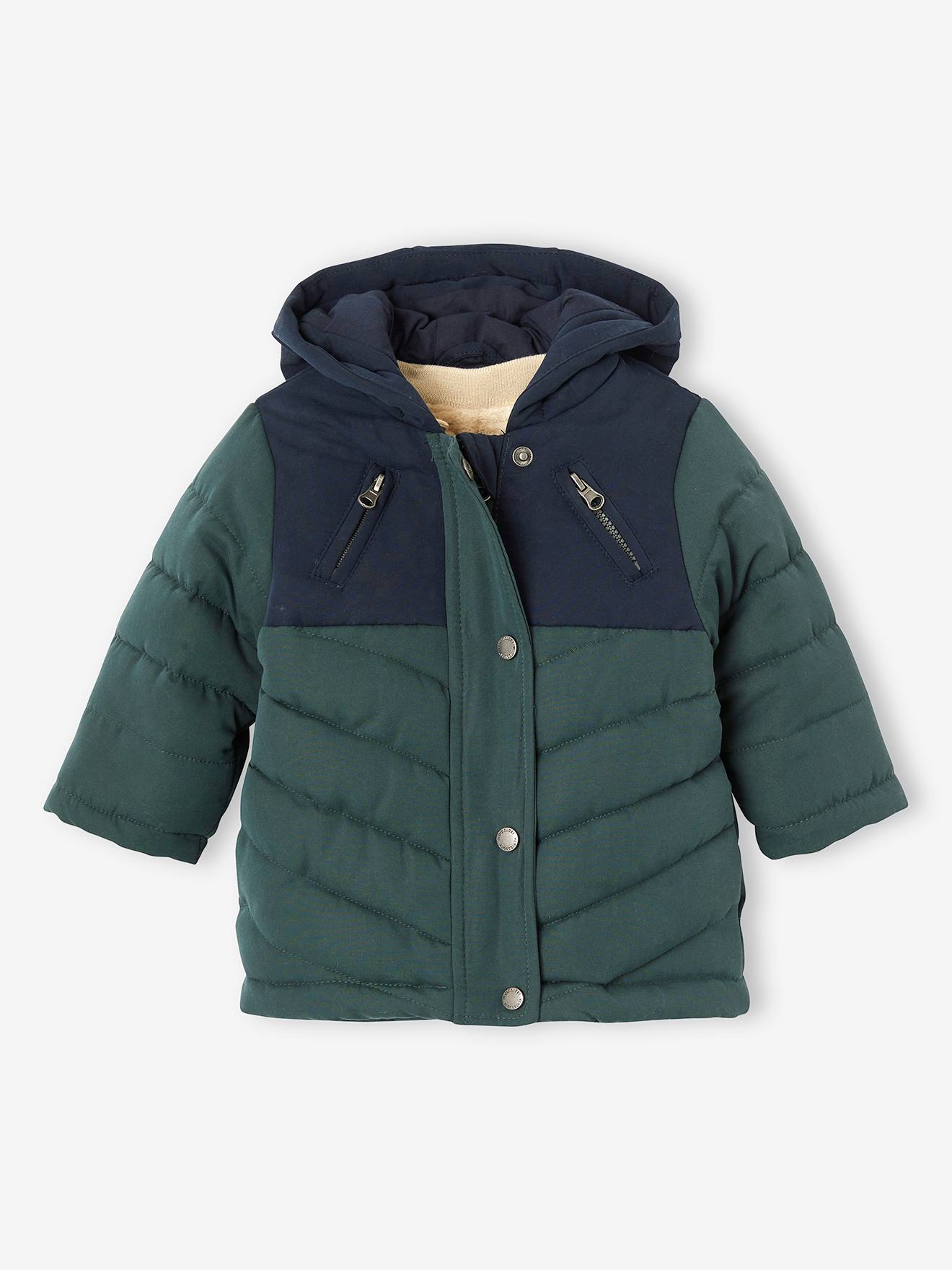 3-in-1-parka voor jongensbaby met afneembaar vest dennen