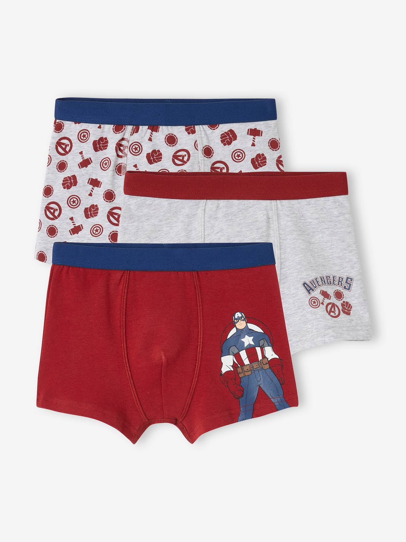 Set van 3 boxershorts jongens Marvel® Avengers veel rood