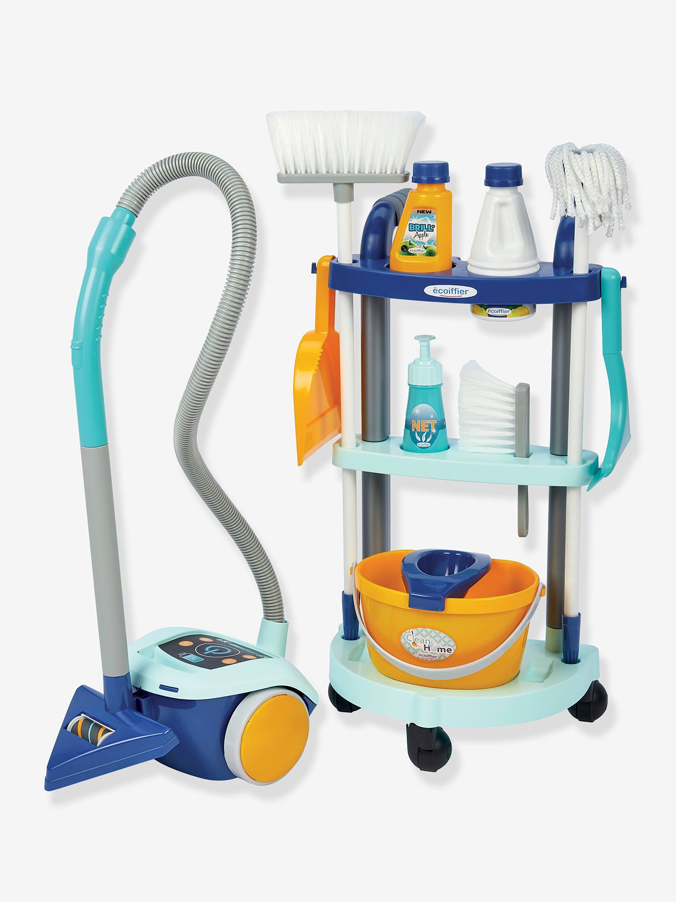 Huishoudwagentje + stofzuiger ECOIFFIER meerkleurig