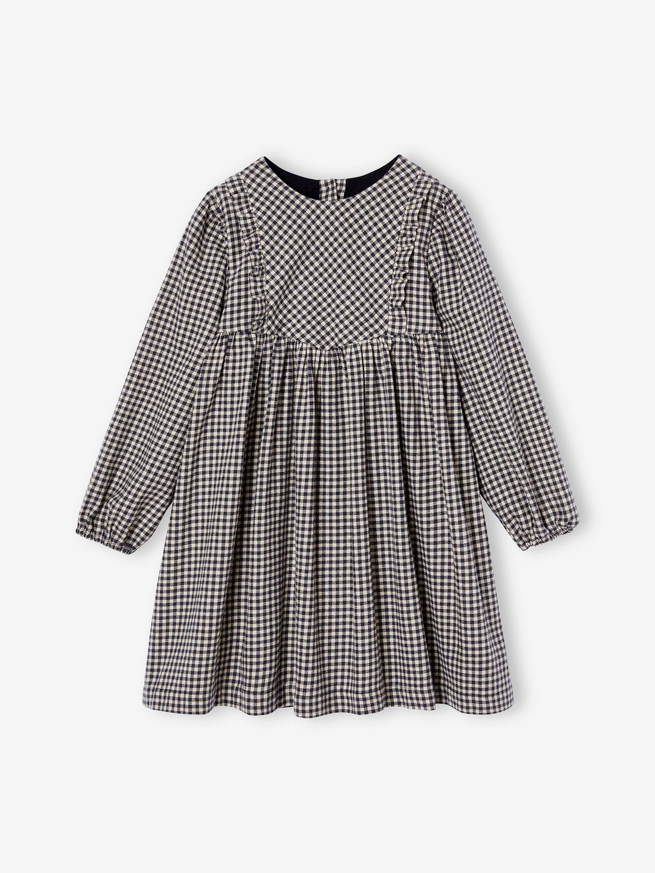 Arshiner Meisjesjurk, zomer, ruches mouwen, V-hals, partyjurk, Swiss