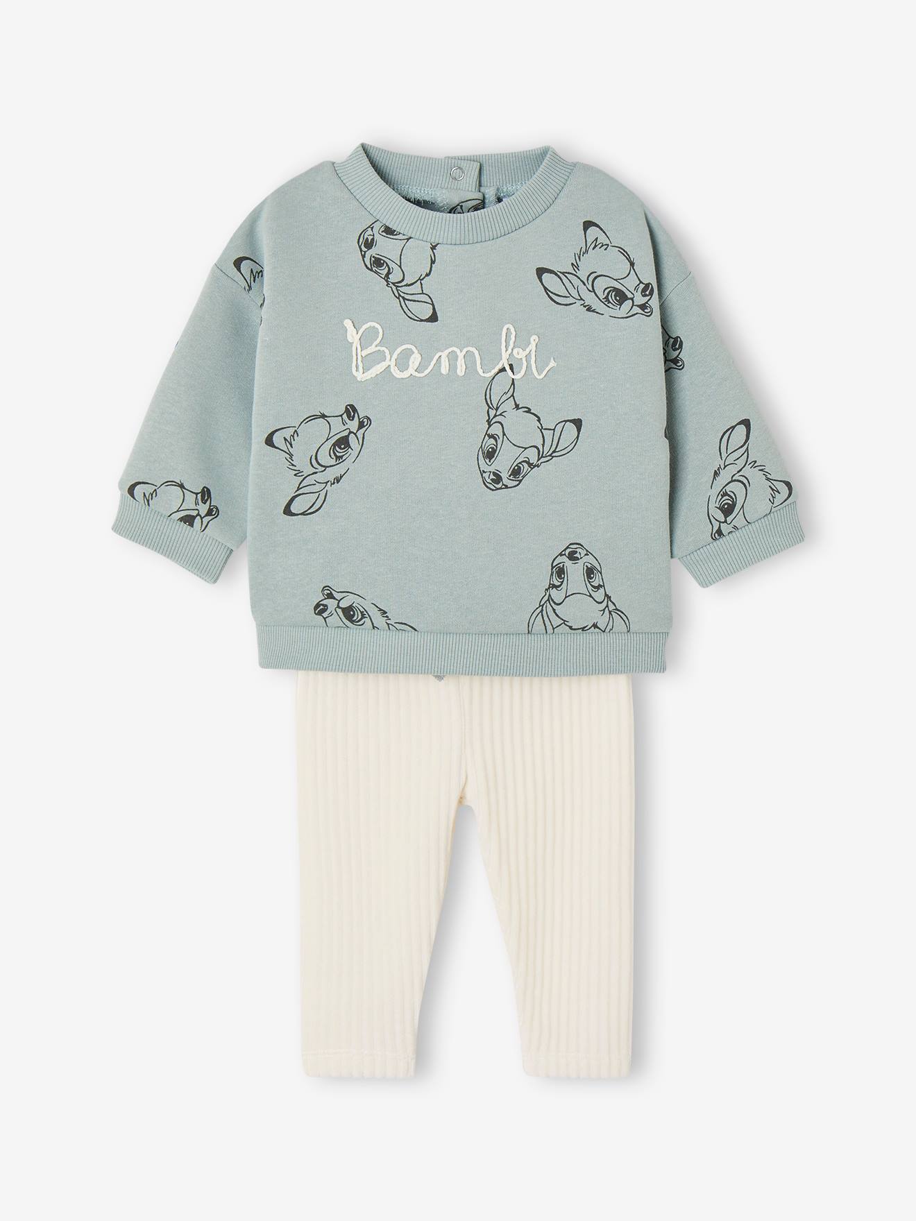 Babyset Disney®Bambi sweater + legging grijsblauw