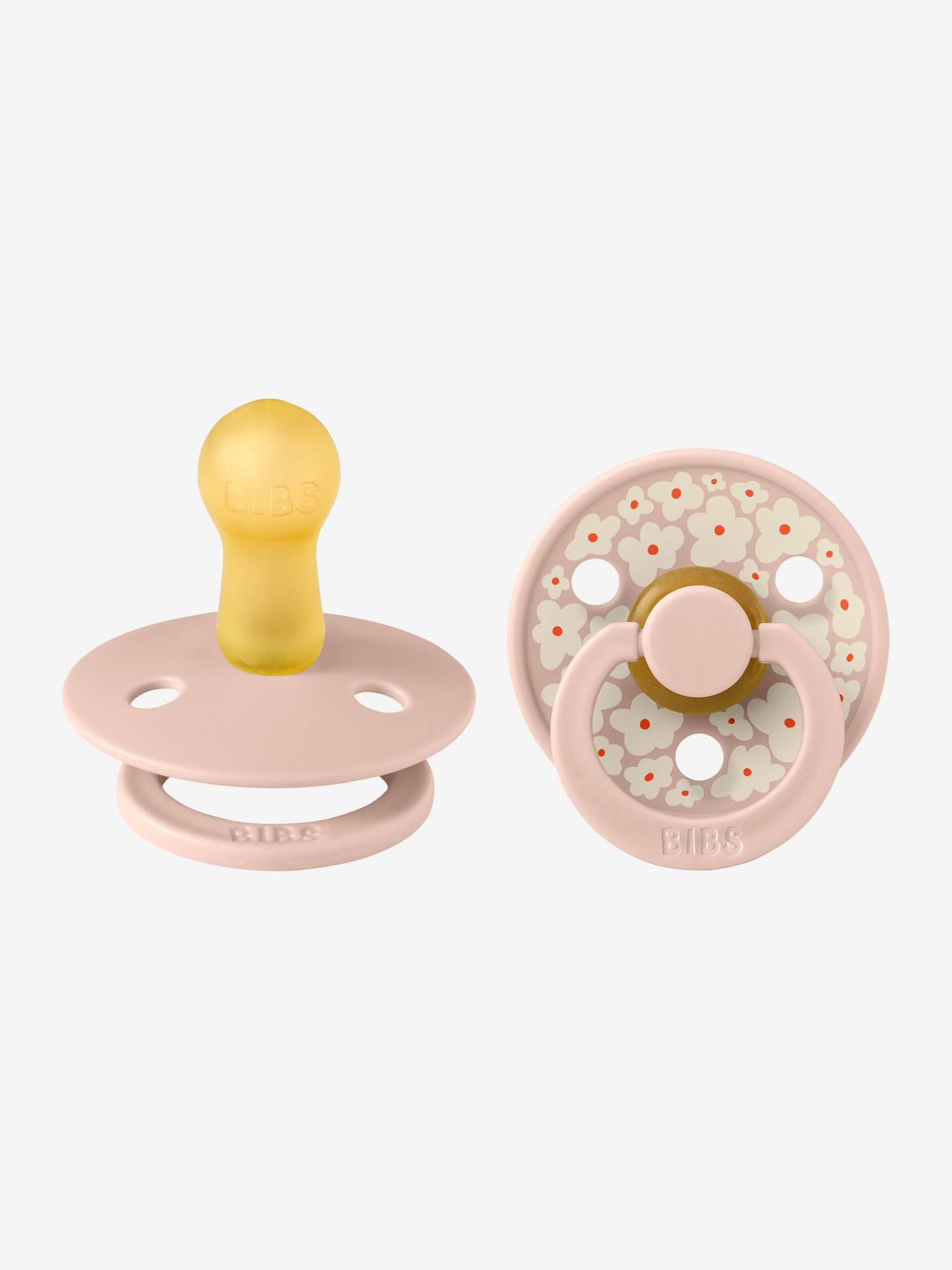 Set van 2 BIBS Studio fleur-fopspenen, maat 2 van 6 tot 18 maanden rouge