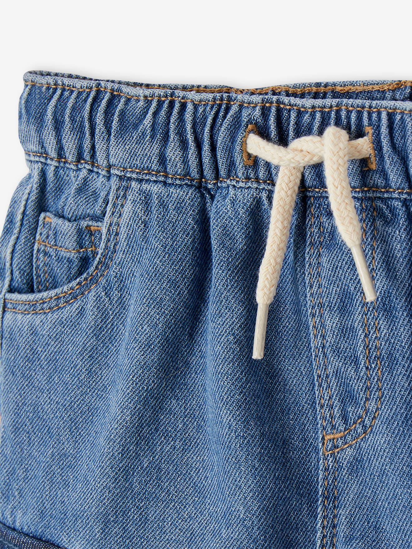 Battlejeans baby met contrasterende zakken stone