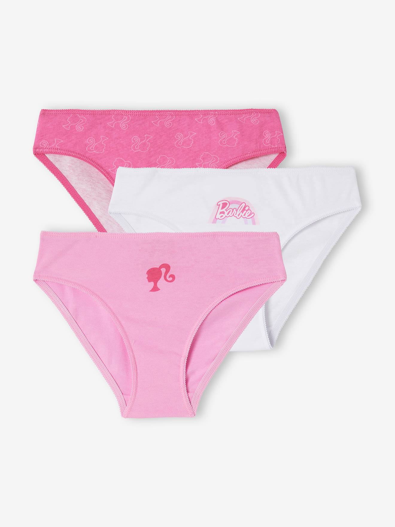 Set met 3 meisjesslips Barbie® veel roze