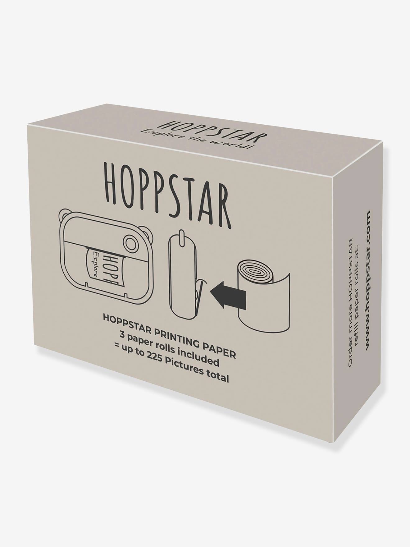 Set van 3 rollen zwart & wit zelfklevend thermisch papier HOPPSTAR zwart