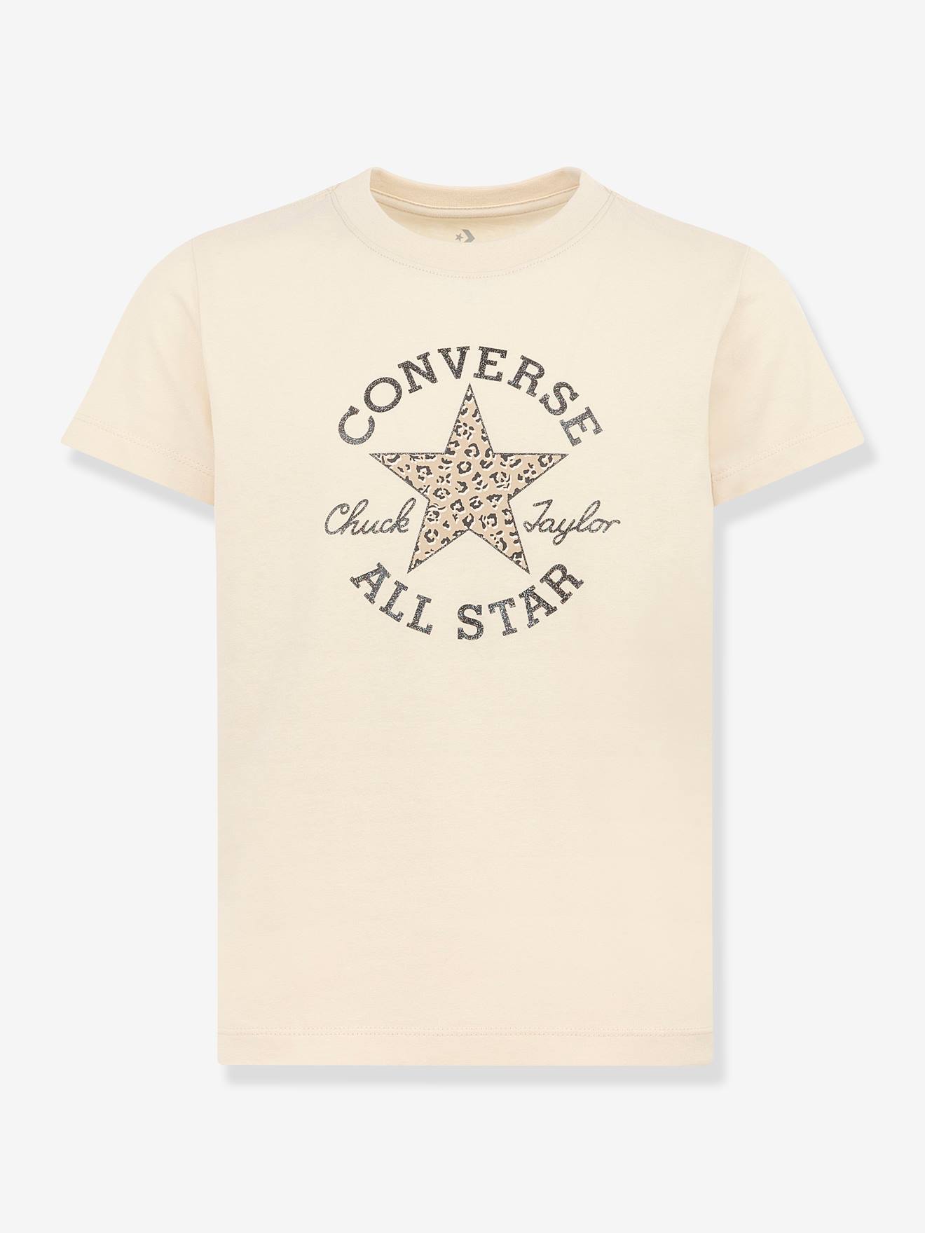 Leopard Chuck Taylor meisjes-T-shirt CONVERSE beige