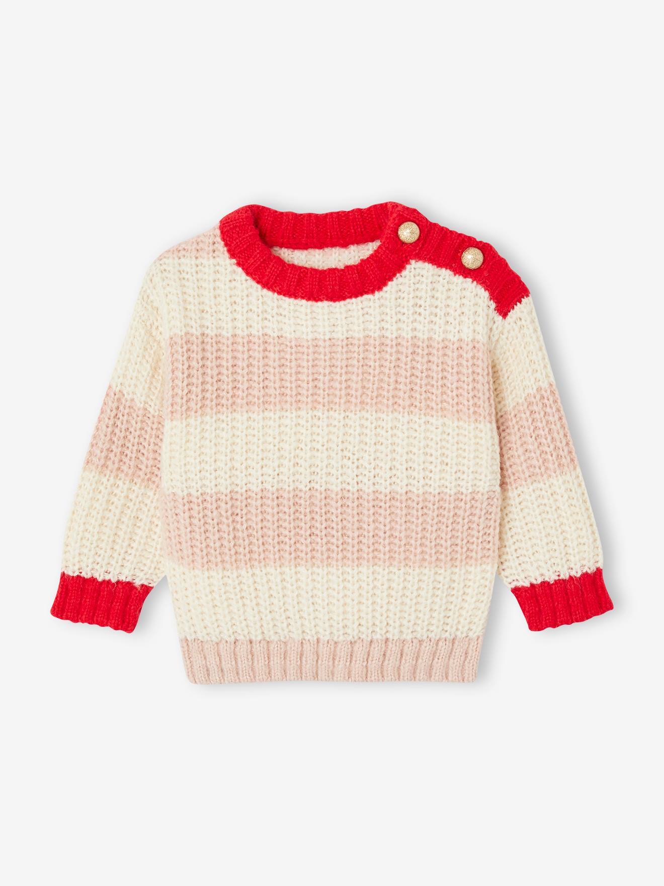 Matchy matchy gestreepte babytrui familie-capsulecollectie roze, gestreept