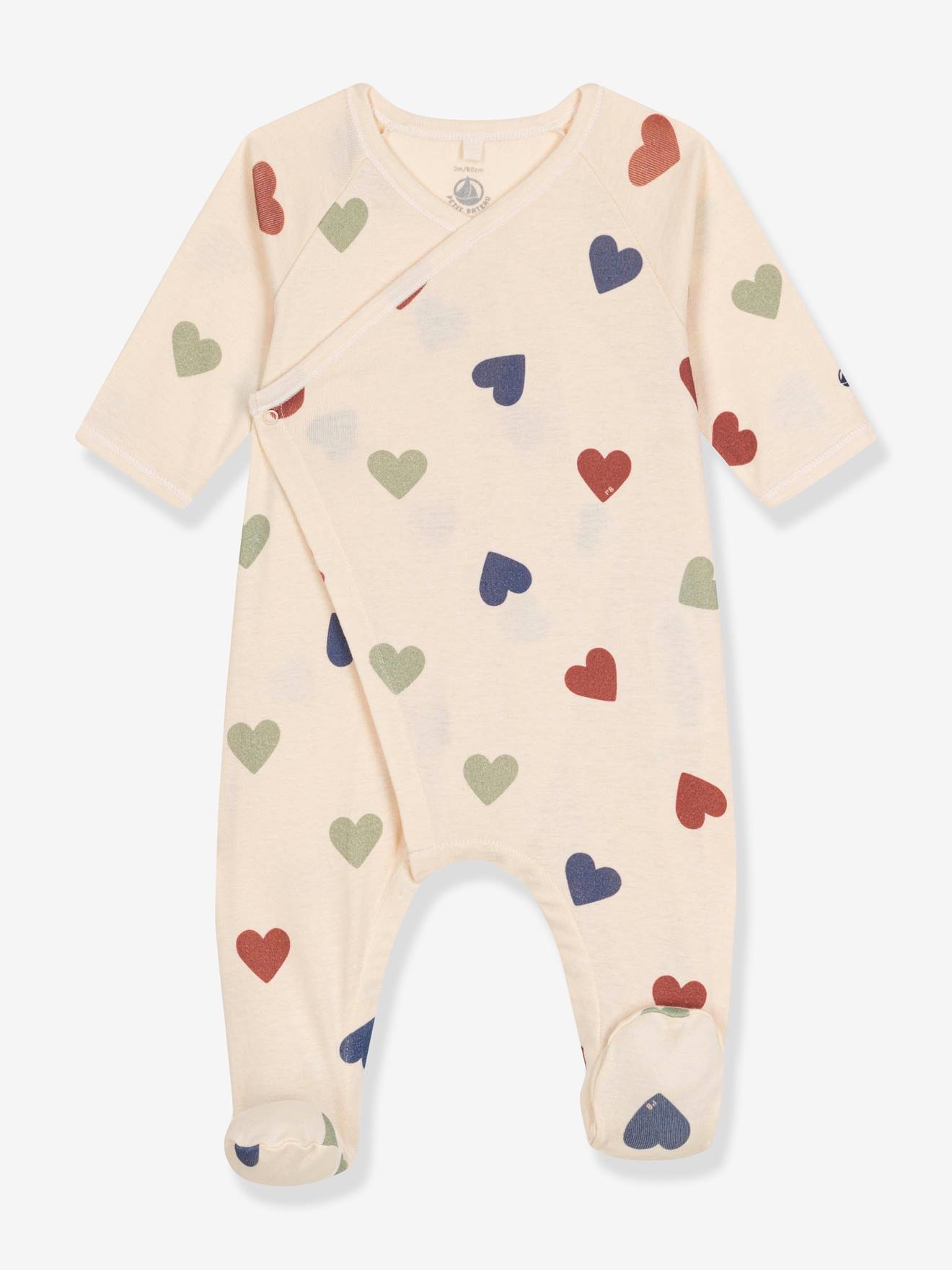 Katoenen babypyjama hart PETIT BATEAU beige