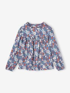 Meisje-Hemd, blouse, tuniek-Blouse met bloemen meisje