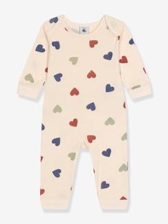 Baby-Pyjama, surpyjama-Slaappakje met hartjes, zonder voeten PETIT BATEAU