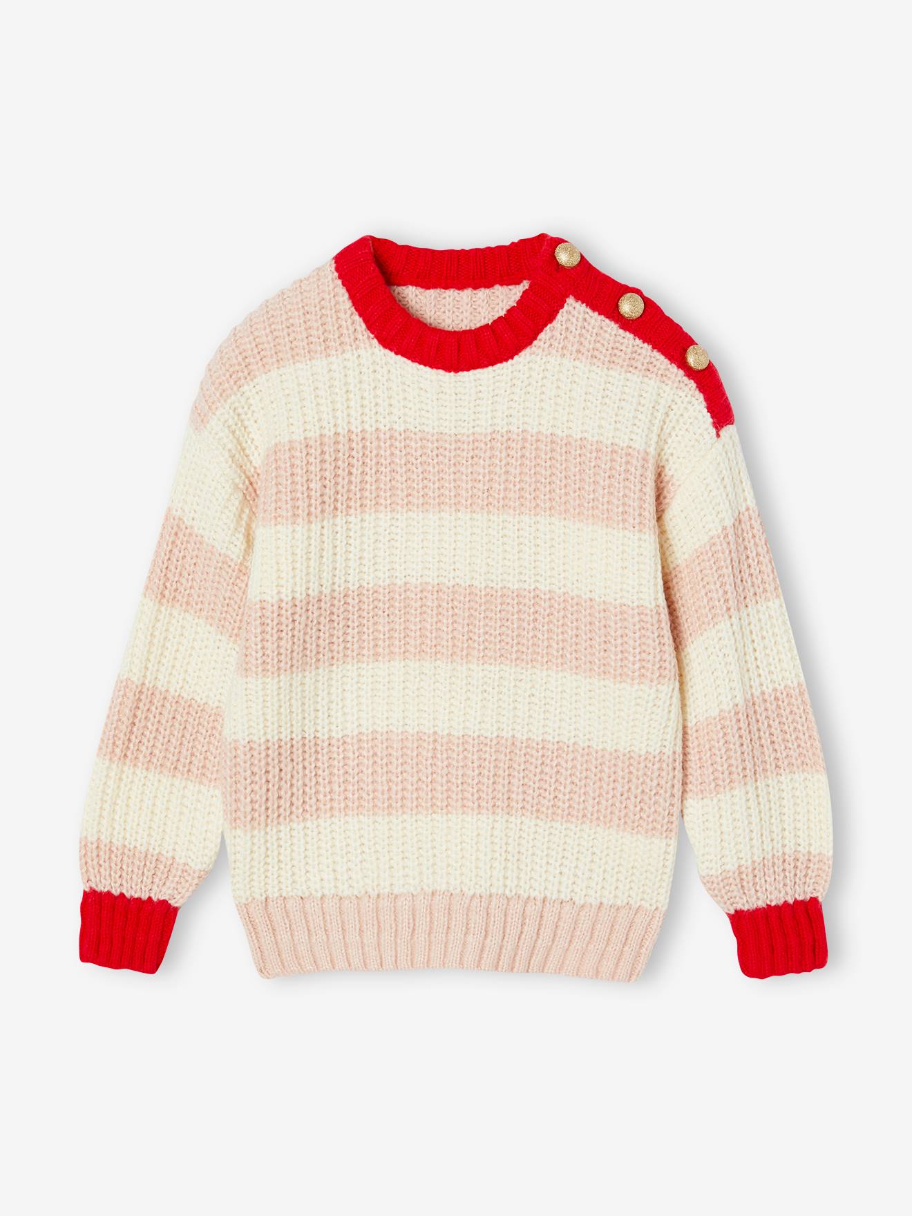 Matchy matchy gestreepte meisjestrui familie-capsulecollectie roze, gestreept