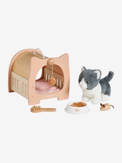 -Set huisdier Kat-+ accessoires in FSC® hout