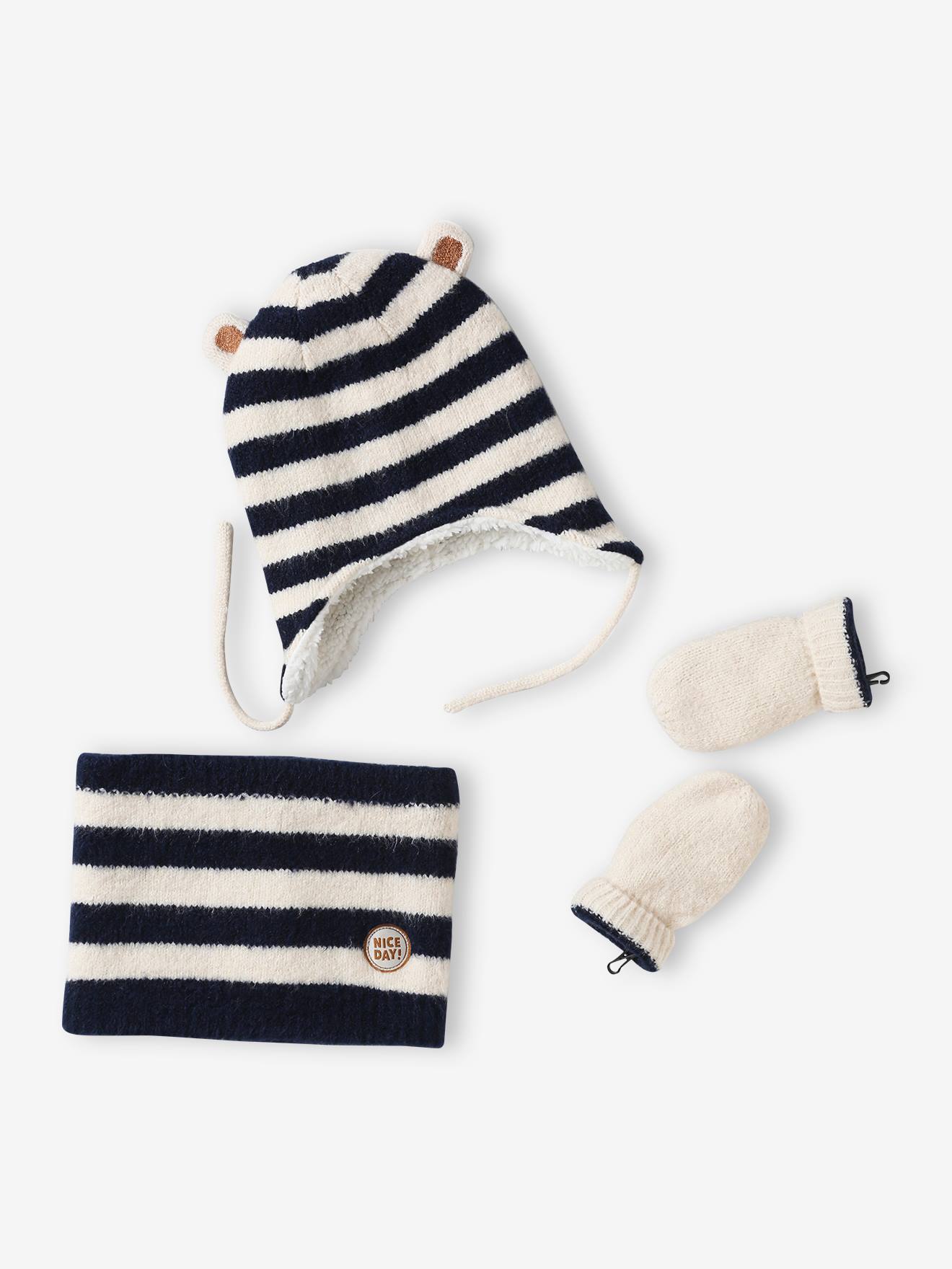 Peruaanse set voor jongensbaby ecru