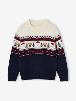 -Kinder Weihnachtspullover mit Jacquardmuster Capsule FAMILY Oeko-Tex