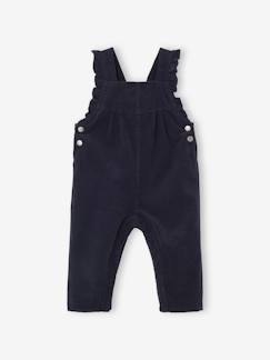 Baby-Salopette, jumpsuit-Babysalopette van fluweel met volants