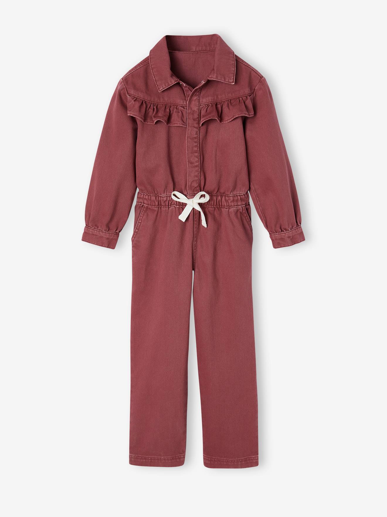 Jumpsuit voor meisjes pruim