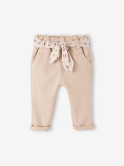 -Babybroek met stoffen riem