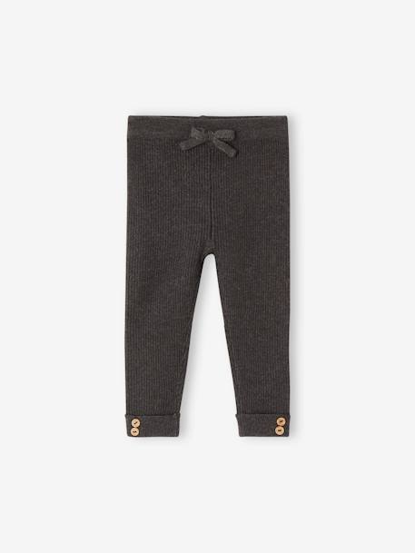 Tricot babylegging beige+groengrijs+roze (poederkleur) - vertbaudet enfant 