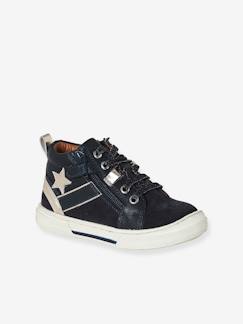 Schoenen-Hoge sneakers met veters en rits