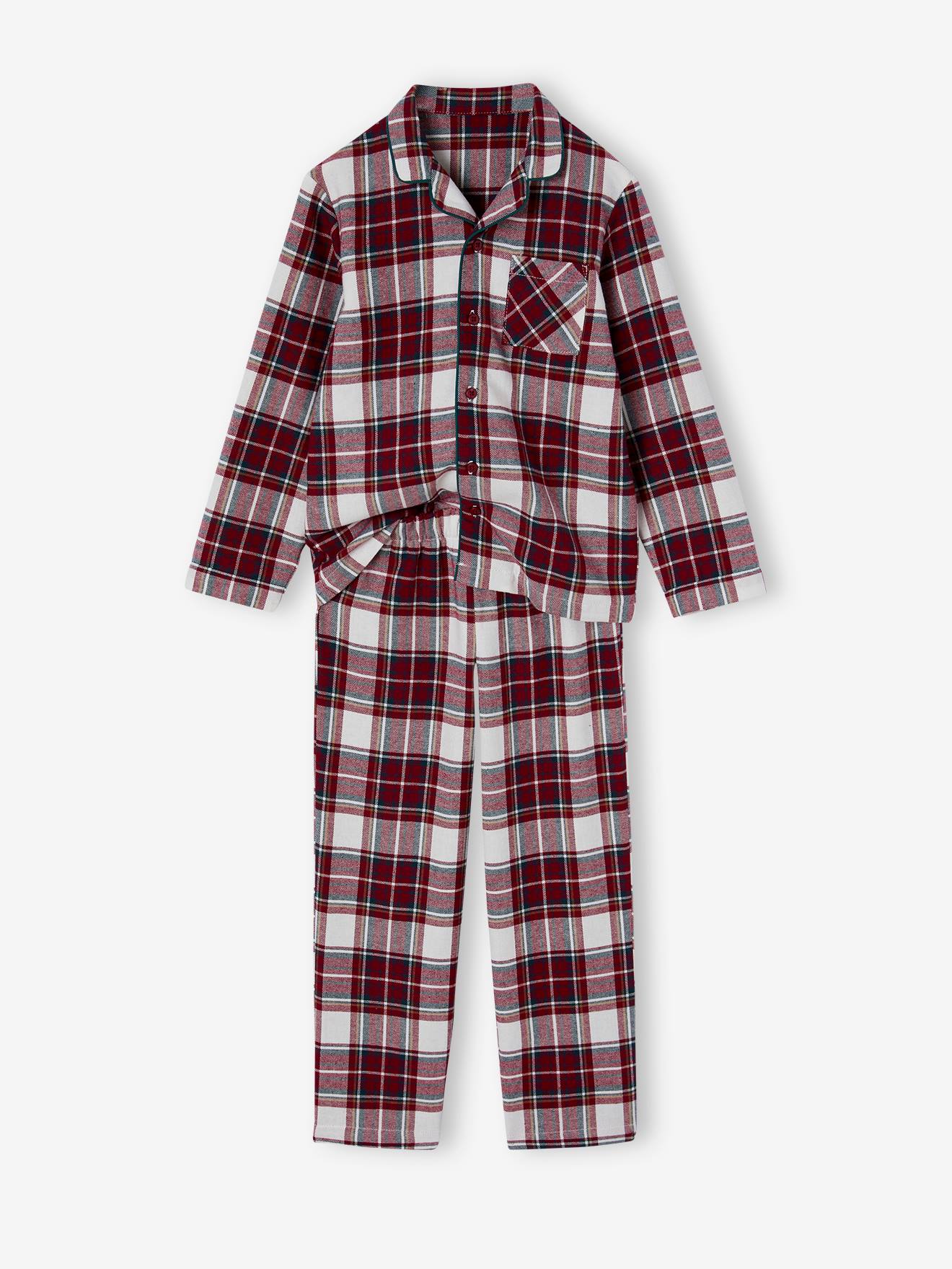 Geruite kerstpyjama voor kinderen familie-capsulecollectie rood, geruit