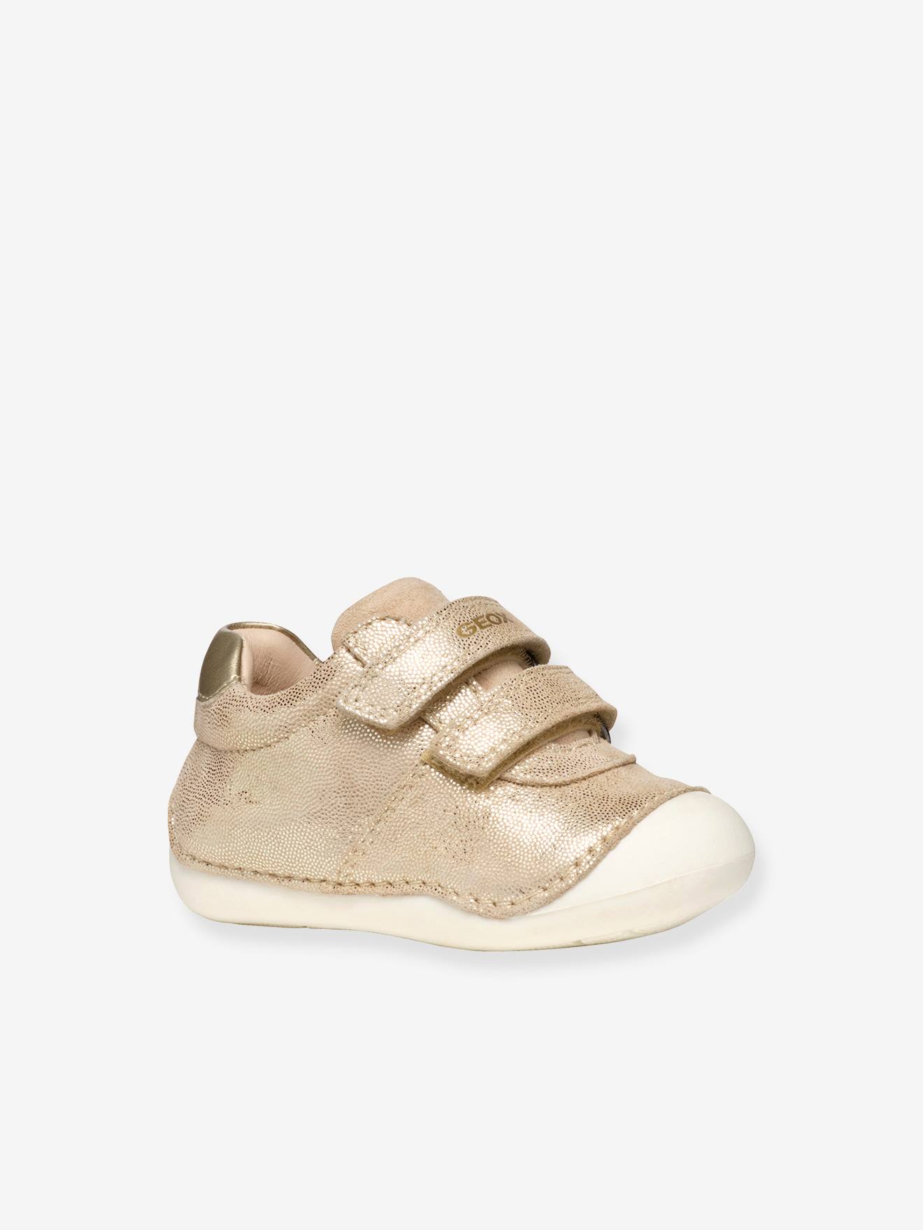 Soepele babyschoentjes om mee te kruipen B Tutim GEOX® goudbeige