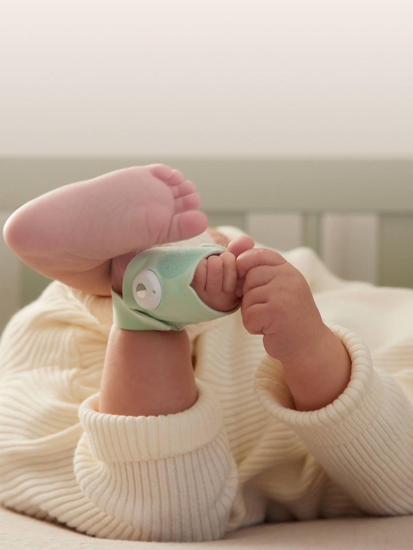 Owlet Dream Sock - Medisch gecertificeerde slimme babyfoon met live hartslag-, zuurstof- en gezondheidsmeldingen - Munt