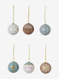 -Set van 6 Scandinavische kerstballen