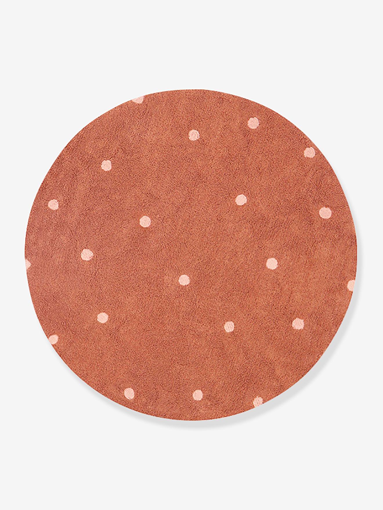 Rond Kinderkamer Vloerkleed Dot Chestnut Lorena Canals