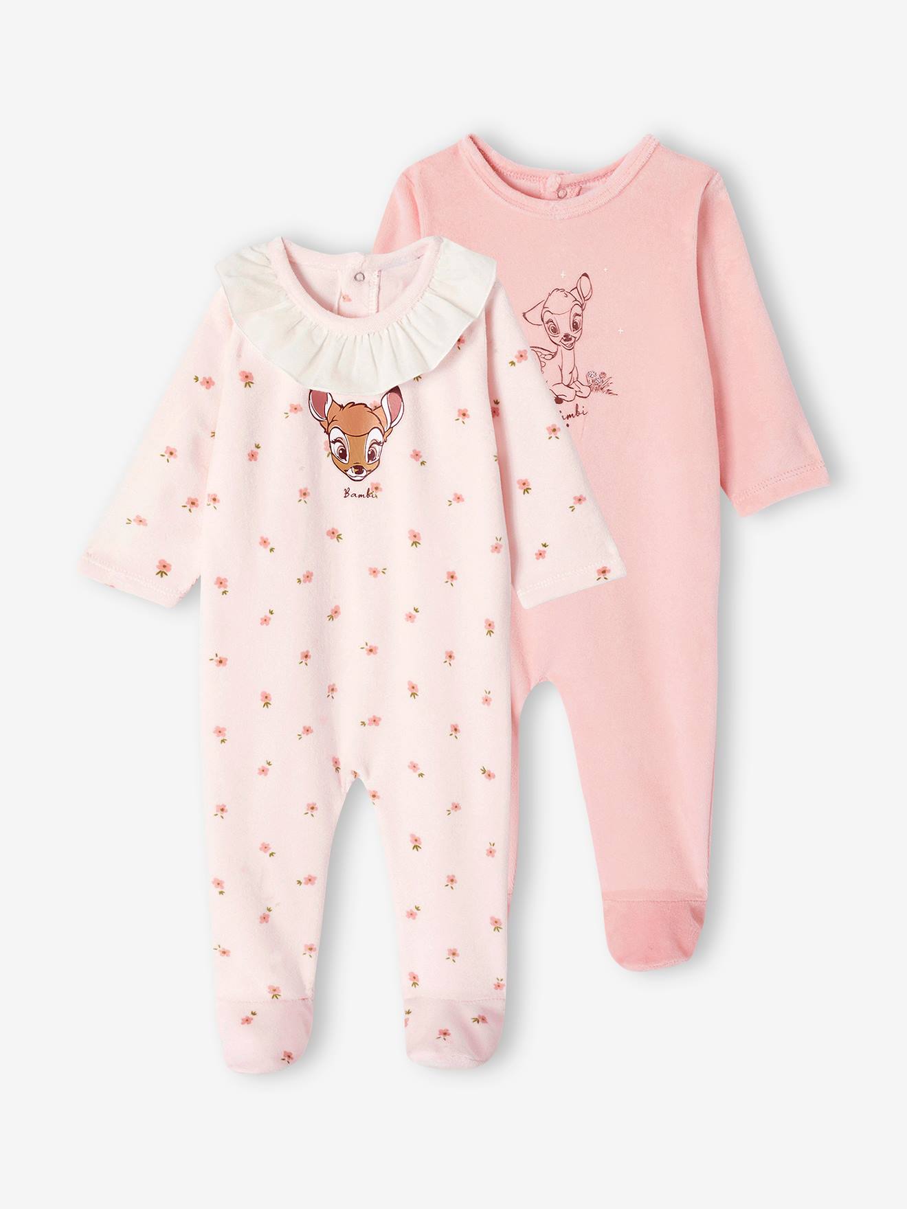 Set van 2 fluwelen slaappakjes voor baby's Disney® Bambi rozen