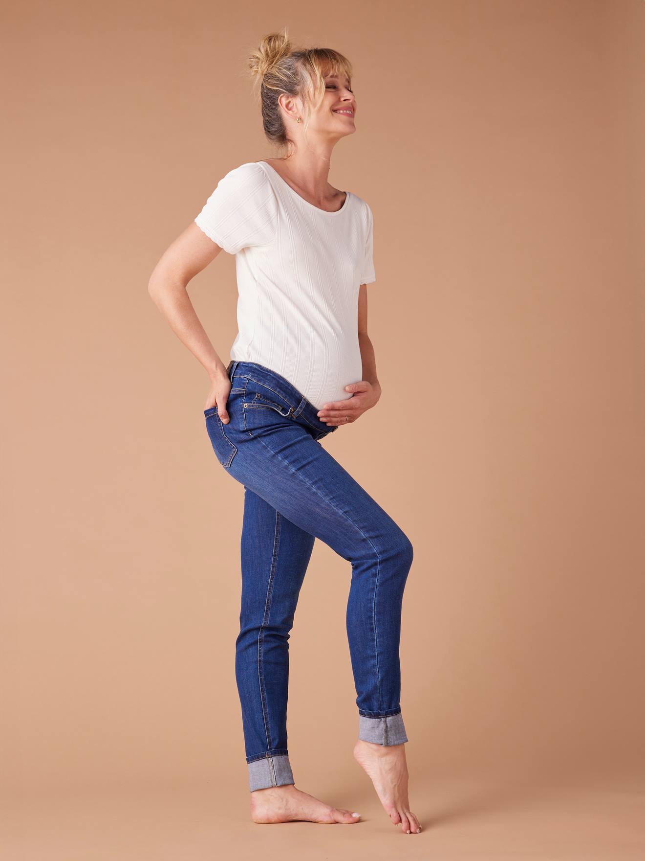 Skinny zwangerschapsjeans ENVIE DE FRAISE donkerblauw