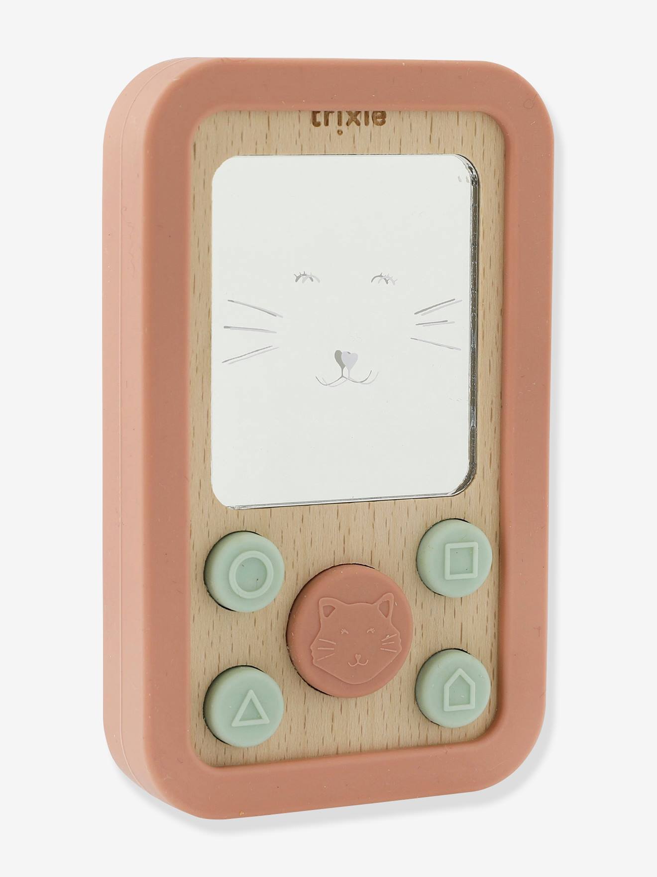 Trixie Wooden silicone baby phone - Mrs. Cat