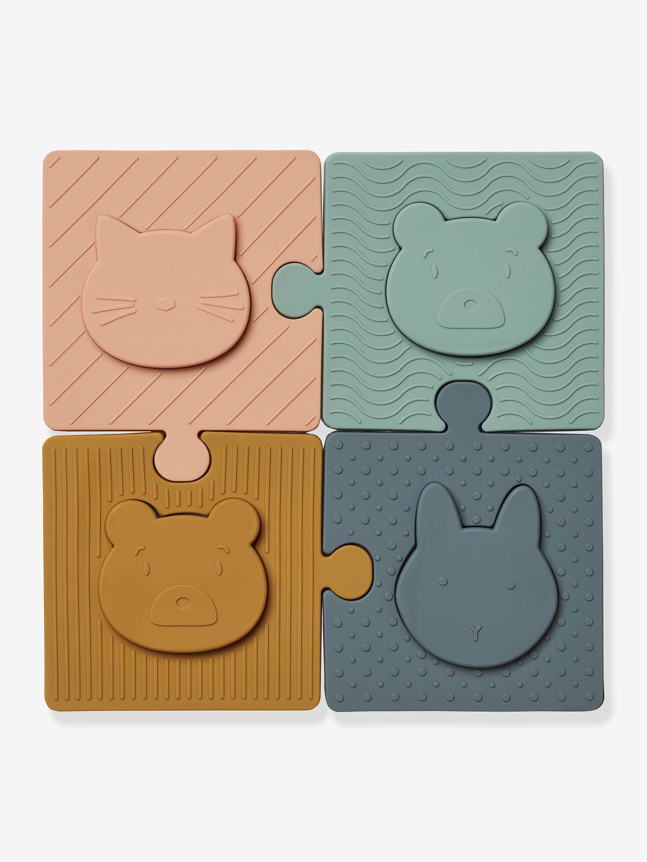 Mini siliconen puzzel Bodil - LIEWOOD blauw