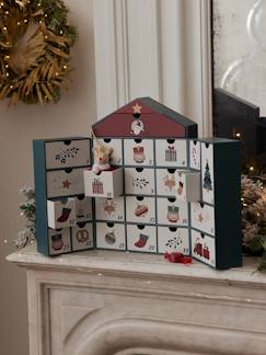 Linnengoed en decoratie-Decoratie-Adventskalender huis van karton